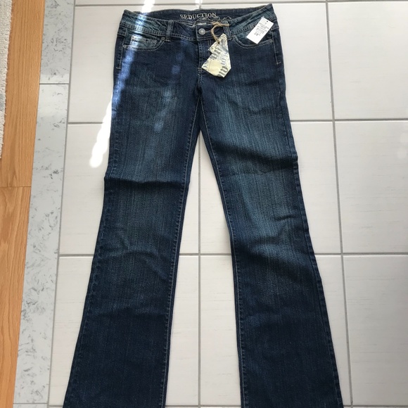 Seduction Jeans with Crystal Pockets - size 7 - Picture 1 of 5